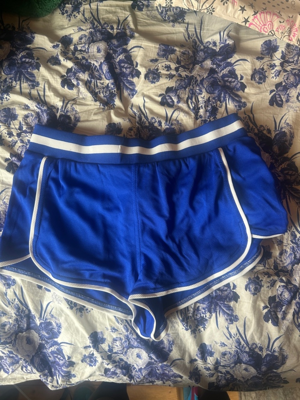 Free People Royal Blue Athletic Shorts with White Trim Large